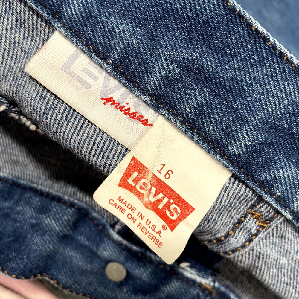 Levis Misses Size 16 Jeans Vintage 80s Made in USA High Rise High Waist Western - Picture 4 of 13